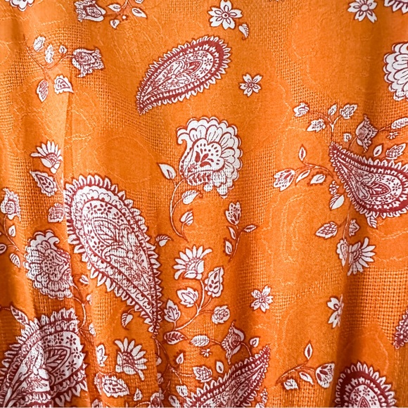 NWT•Easel•Boho Orange Maxi with Long Sleeves - Picture 10 of 16
